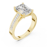 0.31 CT Emerald & Baguette Lab Grown Diamond Ring | WOKE