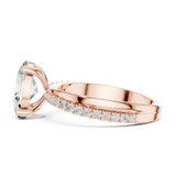 0.312 CT Oval & Round Lab Grown Diamond Ring | WOKE