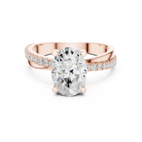 0.312 CT Oval & Round Lab Grown Diamond Ring | WOKE