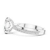 0.312 CT Oval & Round Lab Grown Diamond Ring | WOKE