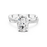 0.312 CT Oval & Round Lab Grown Diamond Ring | WOKE