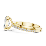 0.312 CT Oval & Round Lab Grown Diamond Ring | WOKE