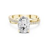 0.312 CT Oval & Round Lab Grown Diamond Ring | WOKE
