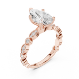 2.294 CT Pear & Round Lab Grown Diamond Ring | WOKE