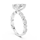2.294 CT Pear & Round Lab Grown Diamond Ring | WOKE
