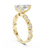 2.294 CT Pear & Round Lab Grown Diamond Ring | WOKE
