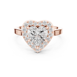 1.82 CT Heart & Round Lab Grown Diamond Ring | WOKE
