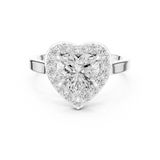 1.82 CT Heart & Round Lab Grown Diamond Ring | WOKE