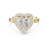 1.82 CT Heart & Round Lab Grown Diamond Ring | WOKE