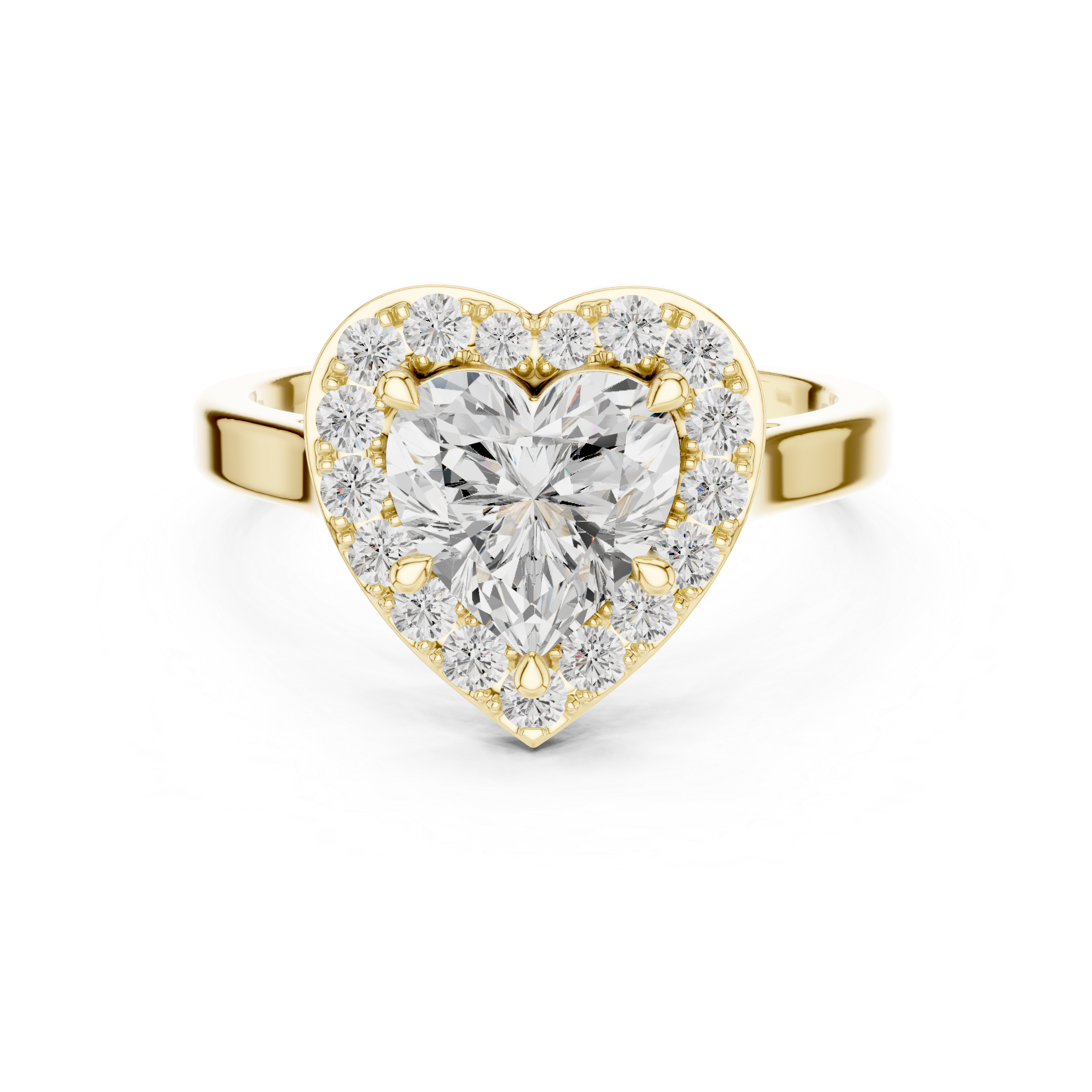 1.82 CT Heart & Round Lab Grown Diamond Ring | WOKE