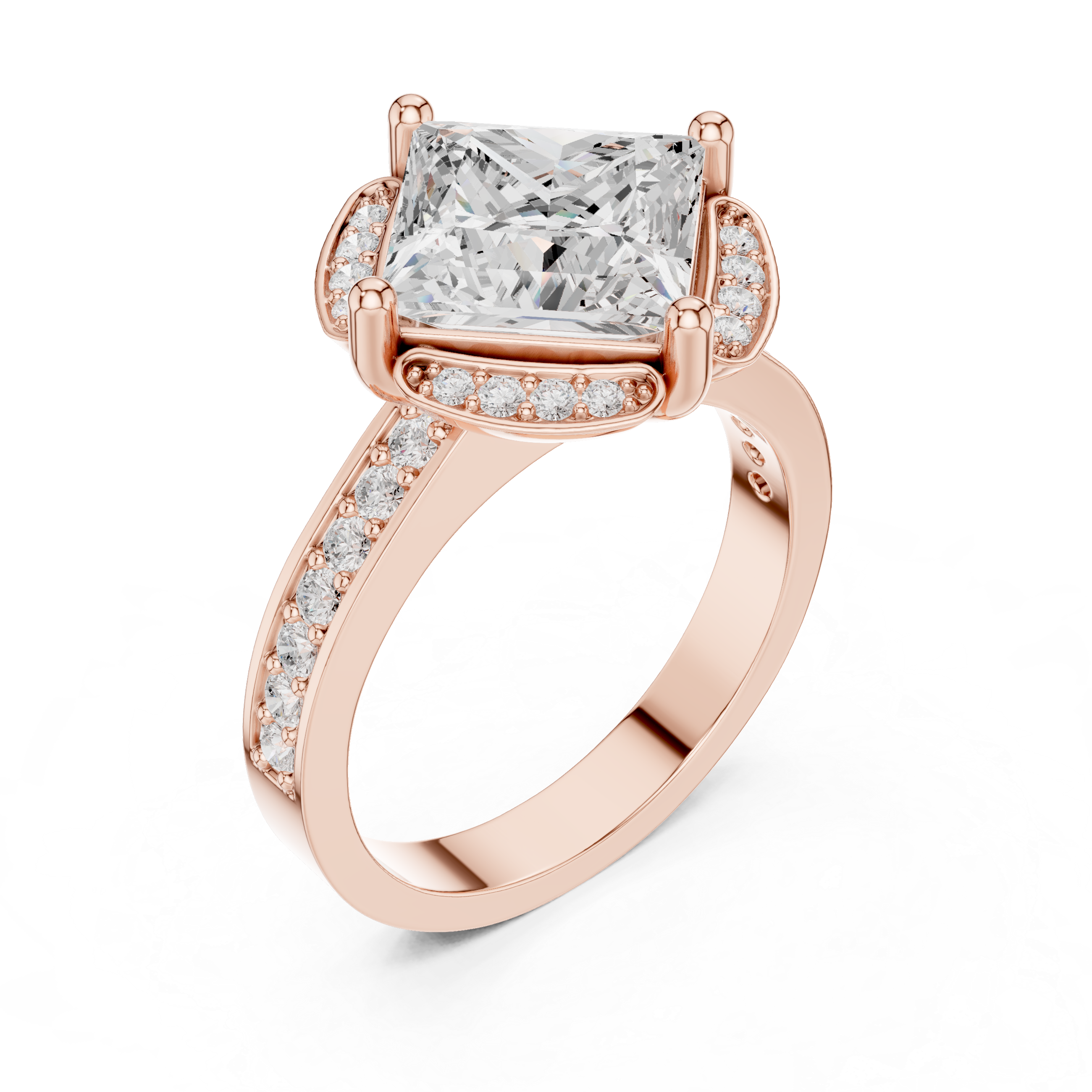 2.406 CT Princess & Round Lab Grown Diamond Ring | WOKE