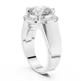 0.184 CT Cushion  & Round Lab Grown Diamond Ring | WOKE