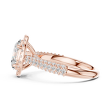 2.388 CT Oval & Round Lab Grown Diamond Ring | WOKE