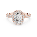 2.388 CT Oval & Round Lab Grown Diamond Ring | WOKE