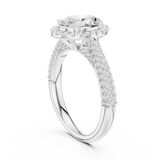 2.388 CT Oval & Round Lab Grown Diamond Ring | WOKE