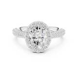 2.388 CT Oval & Round Lab Grown Diamond Ring | WOKE