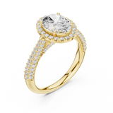 2.388 CT Oval & Round Lab Grown Diamond Ring | WOKE