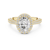 2.388 CT Oval & Round Lab Grown Diamond Ring | WOKE