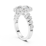 2.97 CT Oval &  Round Lab Grown Diamond Ring | WOKE