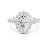 2.97 CT Oval &  Round Lab Grown Diamond Ring | WOKE