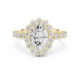 2.97 CT Oval &  Round Lab Grown Diamond Ring | WOKE