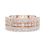 2.27 CT Round & Baguette Lab Grown Diamond Ring | WOKE