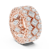 3.77 CT Princess &  Round Lab Grown Diamond Ring | WOKE
