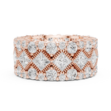 3.77 CT Princess &  Round Lab Grown Diamond Ring | WOKE