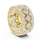 3.77 CT Princess &  Round Lab Grown Diamond Ring | WOKE