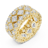 3.77 CT Princess &  Round Lab Grown Diamond Ring | WOKE