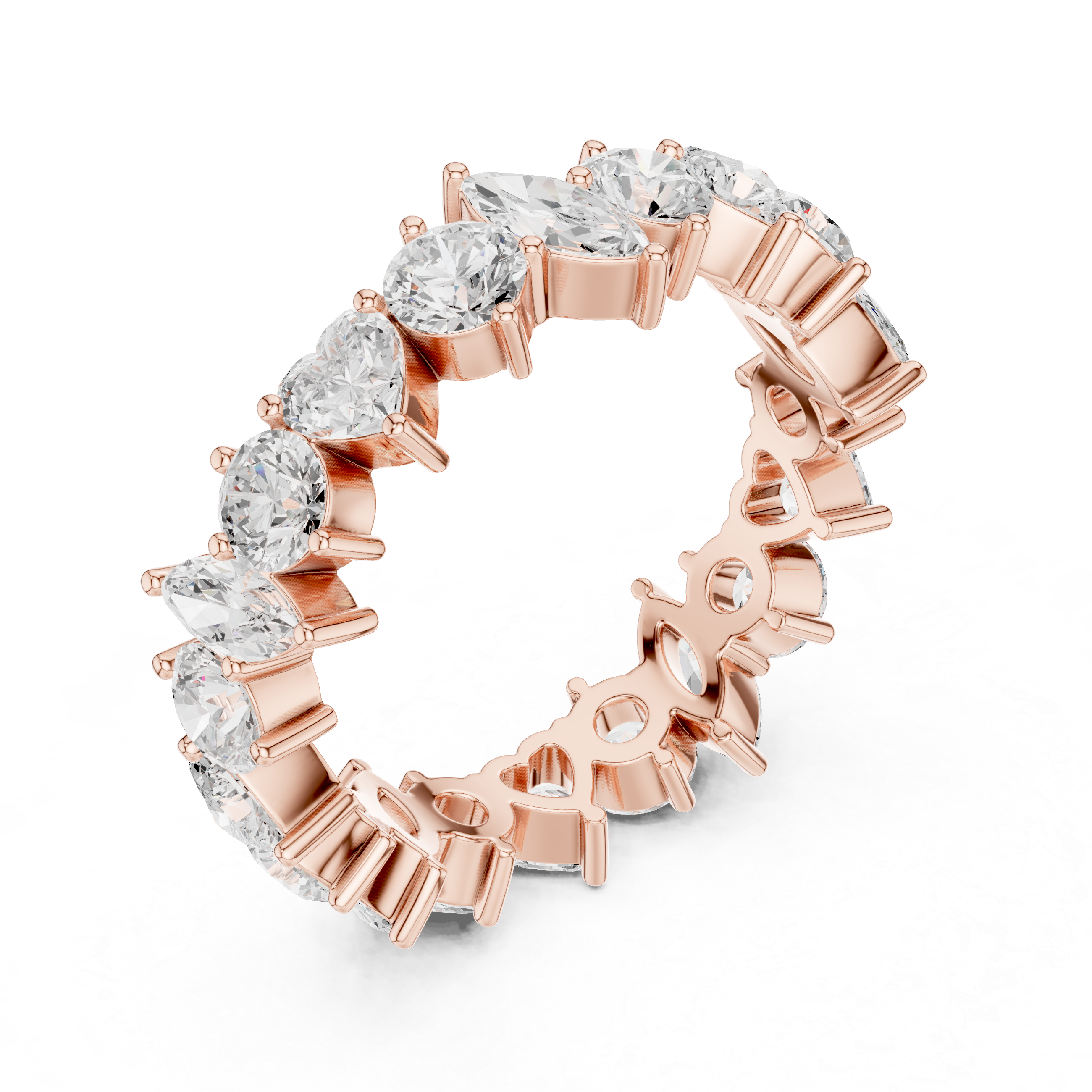 3.08 CT Marquise,Heart &  Round Lab Grown Diamond Ring | WOKE