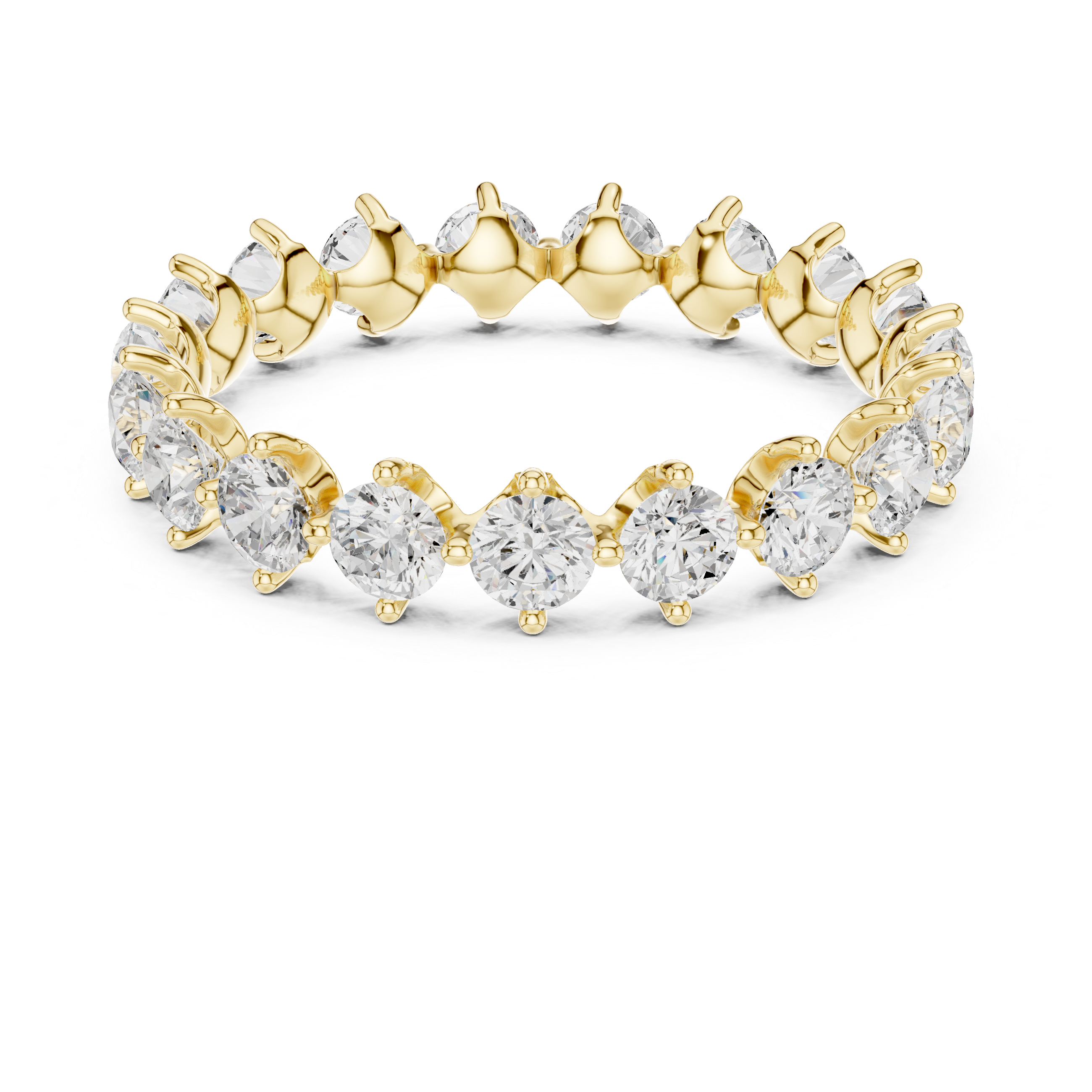 2.09 CT   Round Lab Grown Diamond Ring in 9K Gold | WOKE