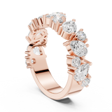 1.88 CT Round & Pear Lab Grown Diamond Ring | WOKE