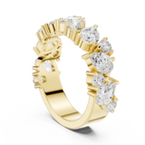 1.88 CT Round & Pear Lab Grown Diamond Ring | WOKE