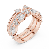 1.175 CT Marquise & Round Lab Grown Diamond Ring | WOKE