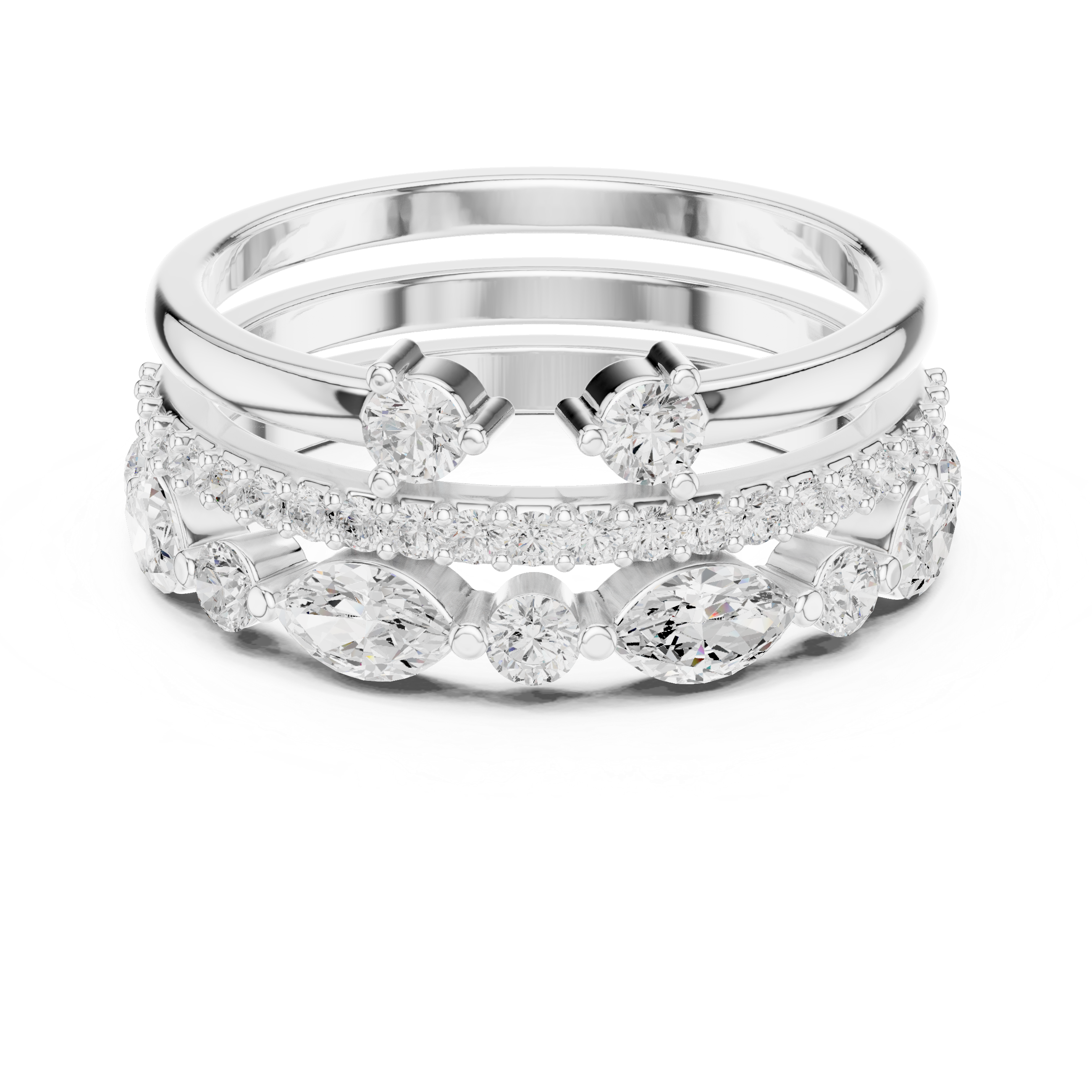1.175 CT Marquise & Round Lab Grown Diamond Ring | WOKE