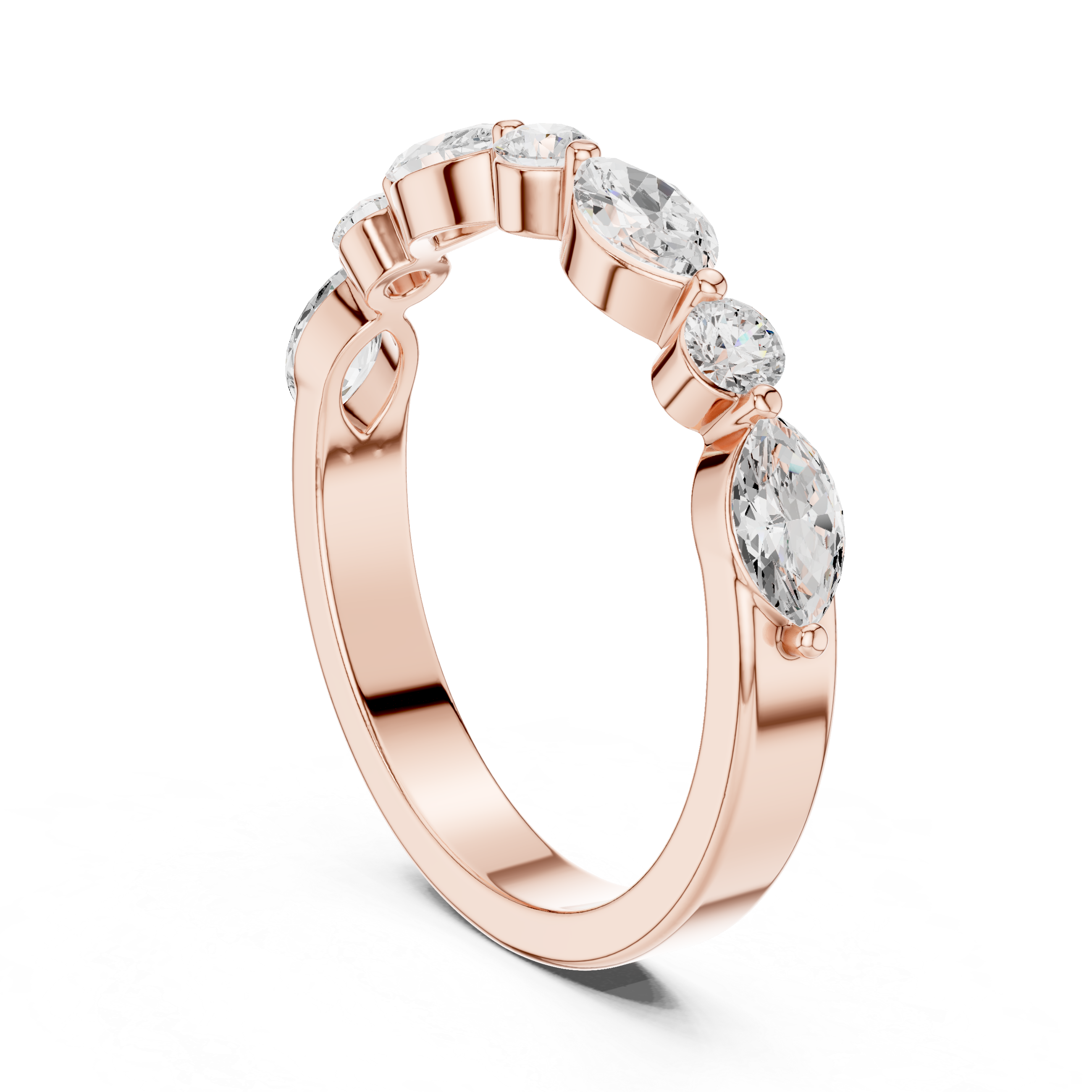 0.785  CT Marquise & Round Lab Grown Diamond Ring | WOKE