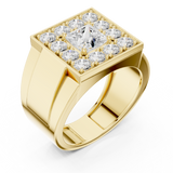1.32 CT  Princess & Round Lab Grown Diamond Ring | WOKE