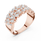 0.255 CT  Marquise & Round Lab Grown Diamond Ring | WOKE