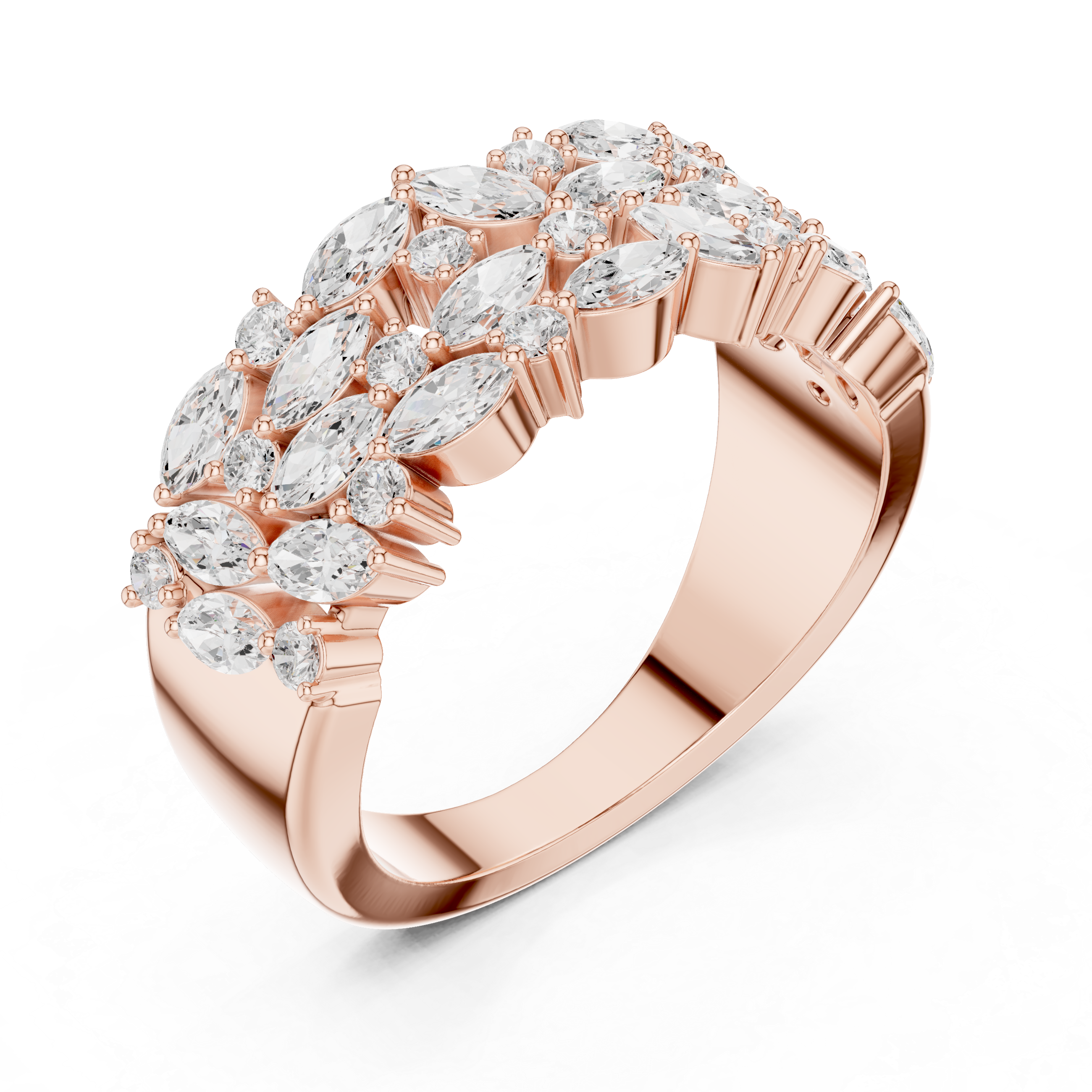 0.255 CT  Marquise & Round Lab Grown Diamond Ring | WOKE