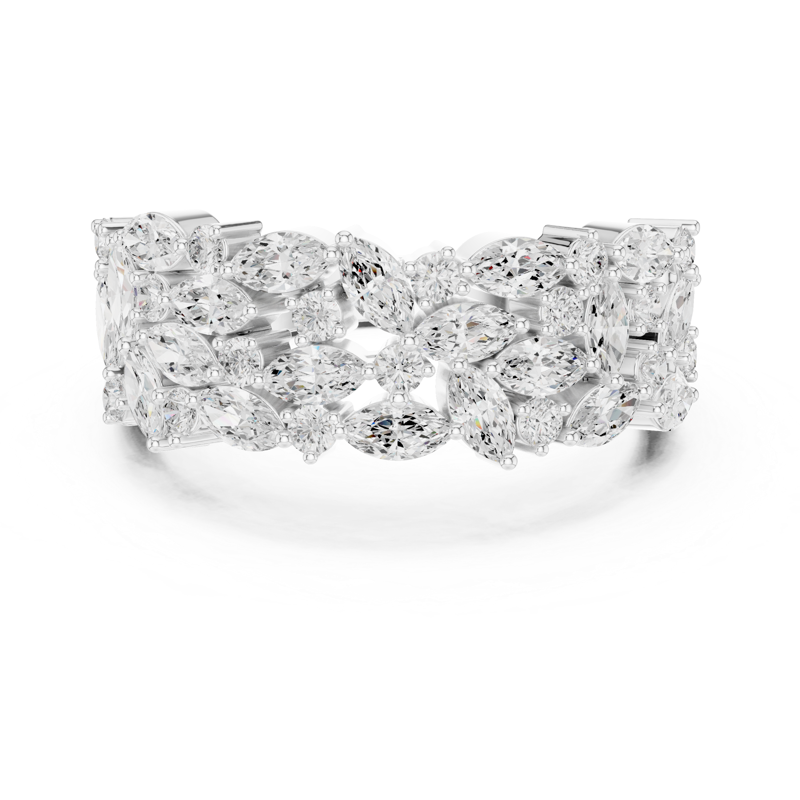 0.255 CT  Marquise & Round Lab Grown Diamond Ring | WOKE