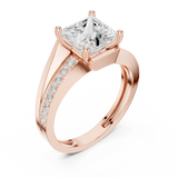 0.23 CT  Princess & Round Lab Grown Diamond Ring | WOKE