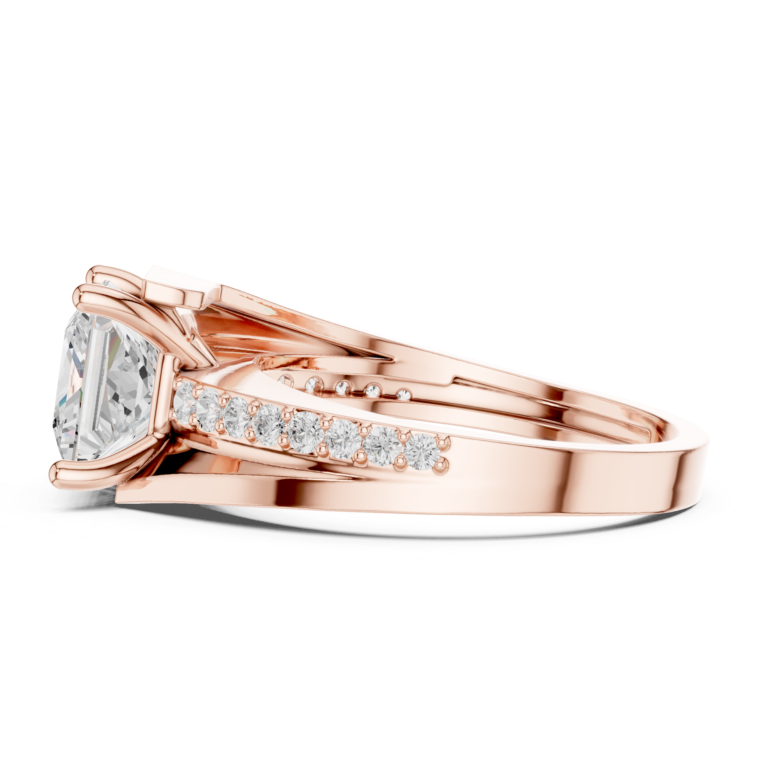 0.23 CT  Princess & Round Lab Grown Diamond Ring | WOKE