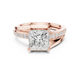 0.23 CT  Princess & Round Lab Grown Diamond Ring | WOKE