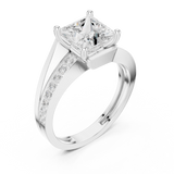 0.23 CT  Princess & Round Lab Grown Diamond Ring | WOKE