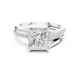 0.23 CT  Princess & Round Lab Grown Diamond Ring | WOKE