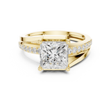 0.23 CT  Princess & Round Lab Grown Diamond Ring | WOKE