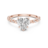 1.327 CT Heart & Round Lab Grown Diamond Ring | WOKE