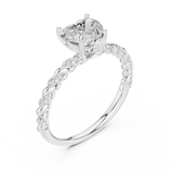 1.327 CT Heart & Round Lab Grown Diamond Ring | WOKE