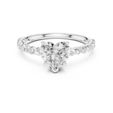 1.327 CT Heart & Round Lab Grown Diamond Ring | WOKE